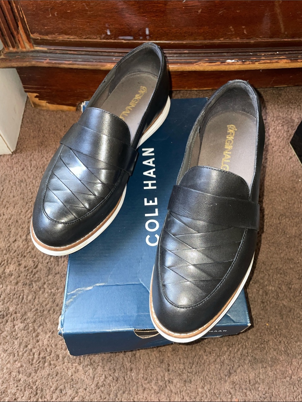 Leather Slip-On Penny Loafers